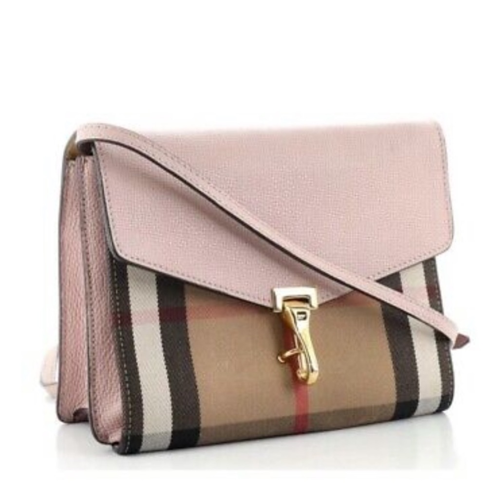 Burberry Pink Crossbody Bag with Iconic Check Pattern